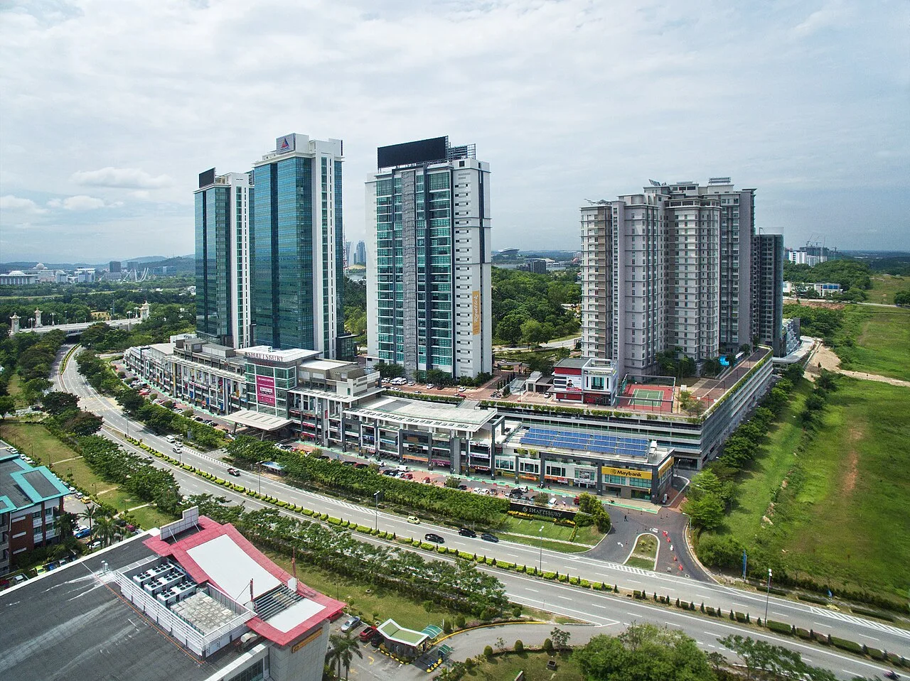 Cyberjaya business district skyline near Puchong